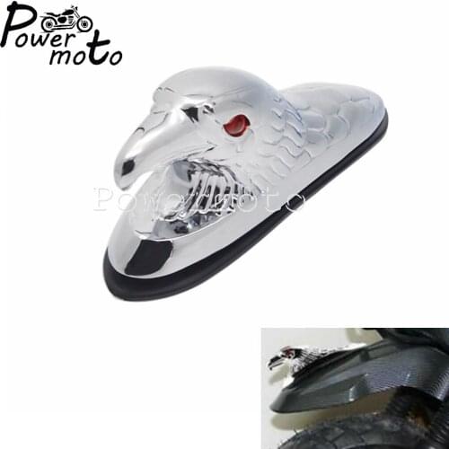 Chrome Motorcycle Eagle Head Shape Design ATV Front Fender Frame Ornament Front Fender Accent Piece For Motorcycle Car Bonnet