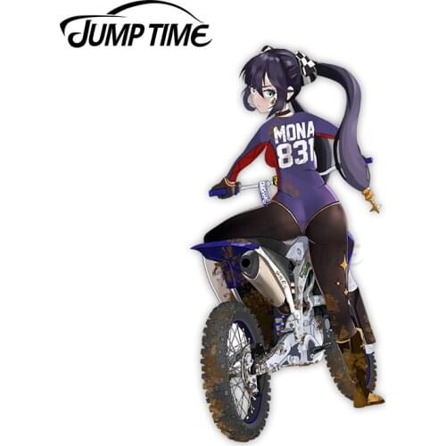 JumpTime 13 x 6.3 cm For Mona MX Die Cut Vinyl Decal JDM Assessoires Scratch-proof Window Trunk Anime Japanese Car Stickers