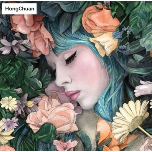 Flower Beauty Fast Delivery Square/Round Diamond Embroidery Mosaic DIY 5D Diamond Painting Home Decoration Mural Cross Stitch