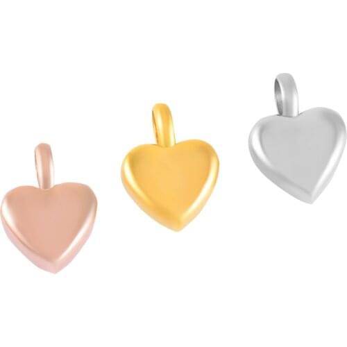 Small Heart About 8*8mm For DIY Charm Pendant For Necklace Ashes Keepsake Memorial Jewelry For Pet/Human Ashes Cremation Pendant