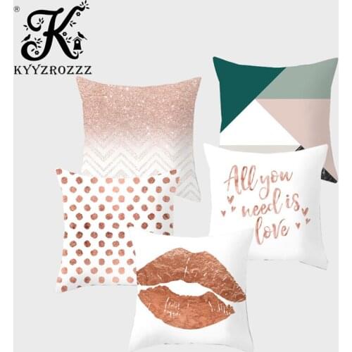 Green Marble Pattern Geometric Cushion Set Letter Polyester Print Toss Pillowcase Decorative Sofa / Chair / Living Room