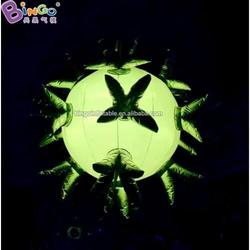 Customized 2.4m diameters inflatable flower balloon / inflatable LED star light-up toy