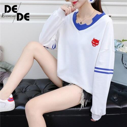 2019 new winter Korean print cute casual loose shirt