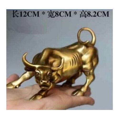 Description Copper Big Wall OX Street brass Fierce Bull OX Statue-Brass