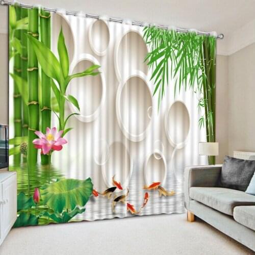 Pastoral Style Custom 3d stereoscopic bamboo fish fashion decor home decoration for bedroom