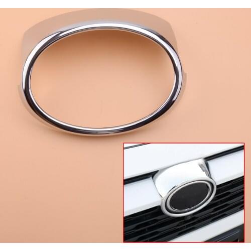Front Grille Logo Decorative Ring Cover Trim Frame Silver Fit For Toyota RAV4 2019-2020 Car Styling