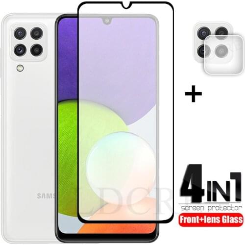 Full Glass For Samsung Galaxy A22 Glass full cover Tempered Glass for Galaxy A22 4G Camera film Len For Samsung Galaxy A22 4G 5G