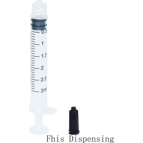 Dispensing Syringes 3cc 3ml Plastic with Tip Cap New Pack of 50