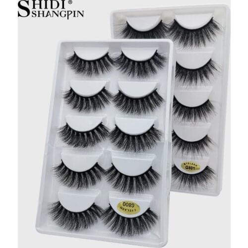 SHIDISHANGPIN Mink Lashes Wholsalse False Eyelashes 20/30/40/50 Pairs Mink faux cils cilios Eyelashes Natural Make Up lash Bulk