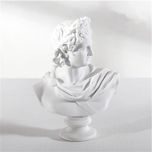 Nordic Figure Gypsum Sculpture Greek Mythology Apollo Head Portraits Ornaments Sketch Materials Wine Cabinet Ornaments X2835