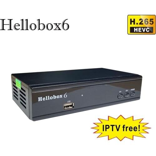 Hellobox 6 Satellite Receiver H.265 HEVC 1080P MultiStream/T2MI TV BOX Decoder DVB S2 Tuner Recepto Compatible firmware with V5