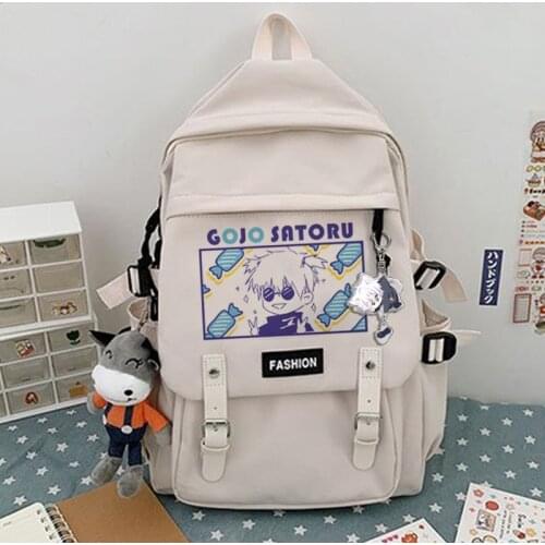 Anime Jujutsu Kaisen Gojo Satoru High Capacity Backpack Schoolbag Laptop Bag Shoulder Bag Fashion Student Knapsack Cosplay