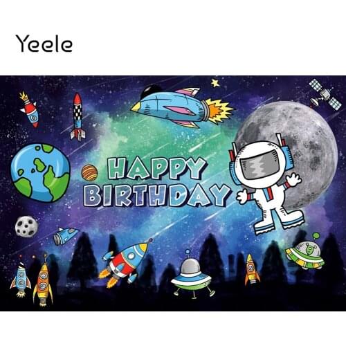 Yeele Photocall Birthday Backdrop Starry Planet Party Decor Poster Banner Background Photographic Photography Studio Shoots Prop
