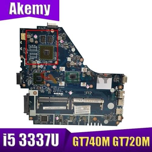 Z5WE1 LA-9535P for ACER E1-570G E1-570 Laptop Motherboard CPU i5 3337U GT740M GT720M DDR3 Test OK Mainboard