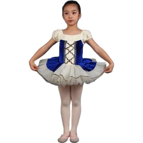 New Arrival Royal Blue Velvet With Ivory Spandex Bodice Ballet Dance Tutu For Girls&Women Dance Costumes Dance Dress