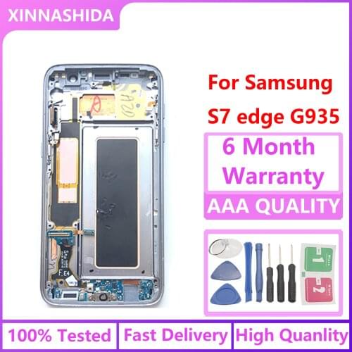 LCD Screen For SAMSUNG Galaxy S7 edge G935 G935F G935FW Display Touch Screen Digitizer Assembly For Samsung S7 edge LCD