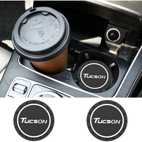 1PCS Car Water Cup Bottle Holder Anti-slip Pad Mat Silica Gel for Hyundai Tucson 2017 2018 Accessories Car Styling