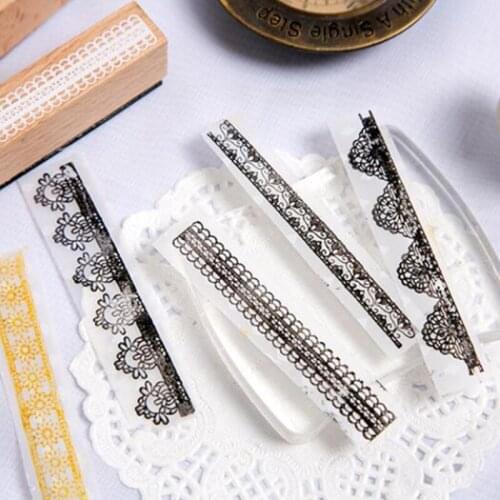 10 Pieces/Set Beautiful Flower Lace Stamper Block for DIY Weeding Invitation Cards Scrapbooking Photo Album Decorations