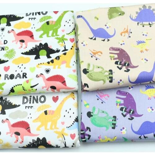 160cm*50cm dinosaur newborn cotton fabric DIY bedding apparel dress patchwork fabric kids handwork cotton cloth tecido