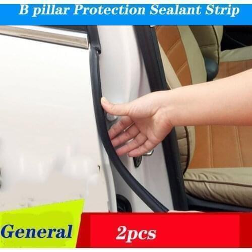 2pcs Car Door B Pillar Protection Sealant Seal Strip For Volkswagen VW Polo Passat B5 B6 CC Golf 4 5 6 7 Touran T5 Tiguan Bora
