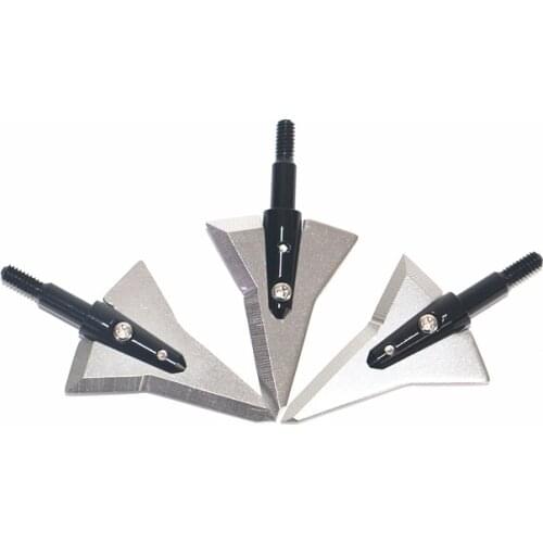 3PCs Archery Broadhead Crossbow Arrowheads Screwed Points 125GR 1.2"Cut Sharp Blades for Hunting