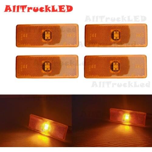 4Pcs Standard size truck auto lamps of side marker lights for Mercedes benz MB Actros MP2 0005445411 0005447211 Emark E11