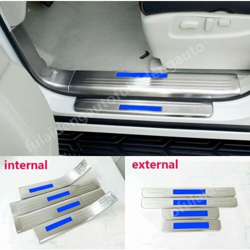 4pcs For Nissan Armada Patrol Y62 2017-2019 stainless steel Door Sill Scuff Guard Plate Threshold Cover Trim Car Accessories
