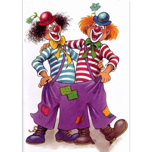 Full Square/Round Drill 5D DIY Diamond Painting "Cartoon clown" 3D Embroidery Cross Stitch 5D Home Decor GJ759