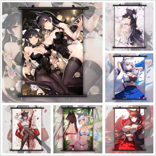 Azur Lane Akagi Atago Kaga Ayanami Anime manga wall Poster Scroll