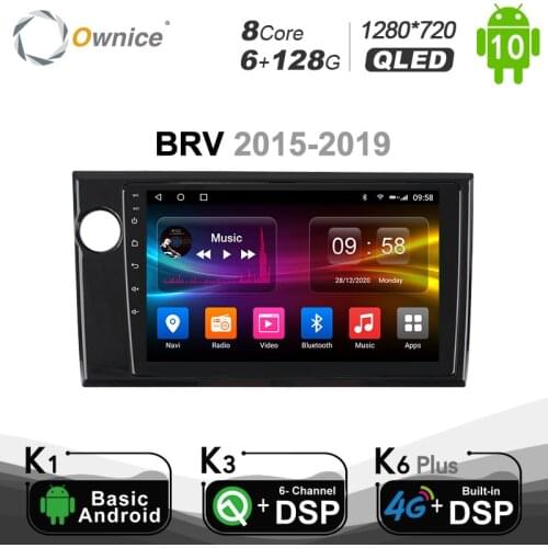 Ownice 6G+128G Android 10.0 Car DVD Player For Honda BRV 2015 - 2019 Multimedia Video Navi GPS Radio 4G LTE DSP SPDIF BT 5.0