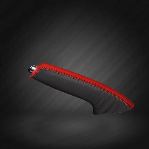 Car Hand Brake Covers Top Layer Leather Case for Nissan New Versa Handbrake Grips Cover Auto Genuine Leather Handbrake