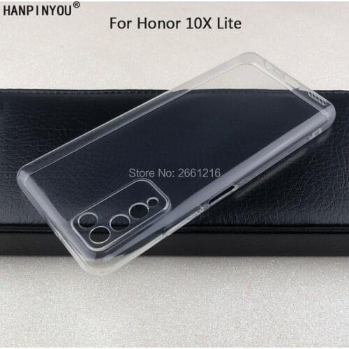 For Huawei Honor 10X Lite 6.67" New Ultra Thin Soft TPU Silicon Gel Transparent Camera Protect Case Back Cover