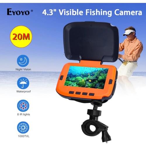 Eyoyo 7HCS 1000TVL Fish Finder 20M Underwater Ice Fishing Camera Video Underwater Camera Infrared Lamp Fishfinder Ice Fishing