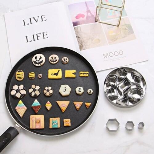 24-Piece Mold Stainless Steel Biscuit Cake Cutter Vegetable and Fruit Mold Baking Tool Cookie Cutter Set Baking Accessories