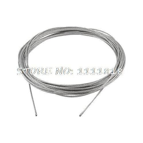 2mm Diameter Flexible Stainless Steel Wire Rope Cable 10m Long