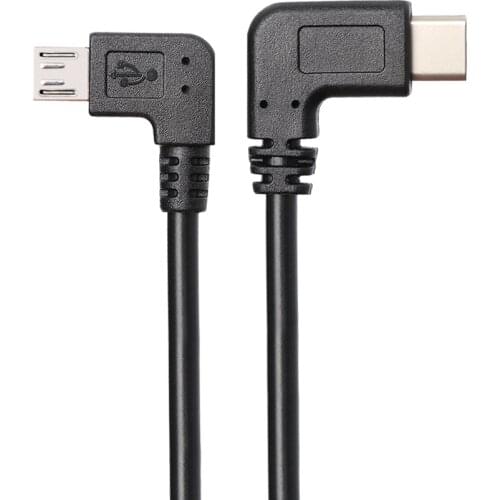 Micro USB 2.0 to Type C Micro USB Data Cable 90 Degree OTG Cable For Portable DAC Digital Amplifier