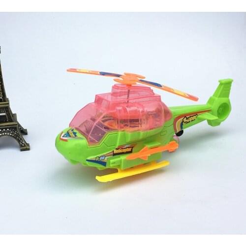 Aircraft Electric Plastic Helicopters New Luminous Pull Transparent Helicopter Electronic Model Child Small Gifts Flash Toys