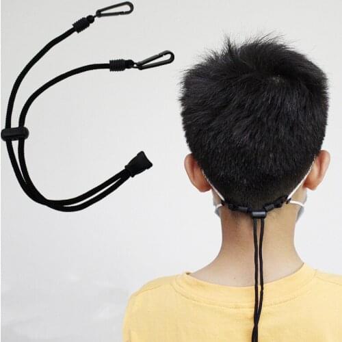 Mask Extender Anti-Tightening Ear Protector Holder Mask Ear Rope Extender with Black Buckle Can Be Adjusted To Fit Head Size