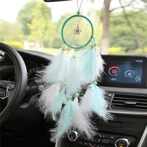 Mini Dream Catcher Car Pendant Wind Chimes Feather Decoration Home Decor & Wall Hanging Adornment Handmade Dreamcatcher Gifts