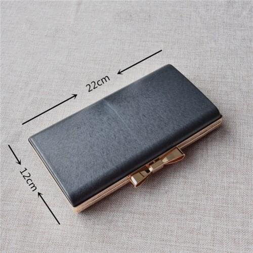 Fashion Women Purse Frame With Black Plastic Box Handbag DIY Evening Bag Wedding Party Prom Metal Clutch Bag Accessories Frame