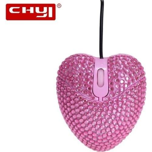 Computer Mouse Wired Mini Optical Usb Mause Creative Portable Cute Love Heart Shape Gift PC Mice For Girl Friend Kids For Laptop