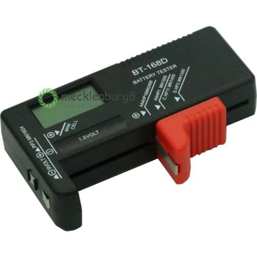 BT-168D Portable Digital Battery Tester BT168 LED Black AA AAA 1.5V 9V Battery Power Measuring Tool Test Checker Voltage Meter