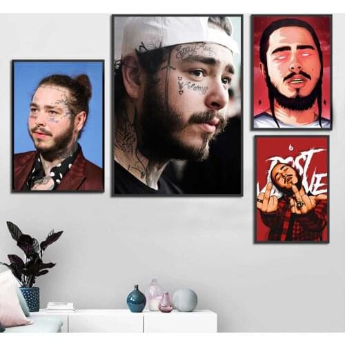 High Definition Malone Poster Hip Hop Rapper Music Singer Star ArtPrints Canvas For Living Room Home Decor