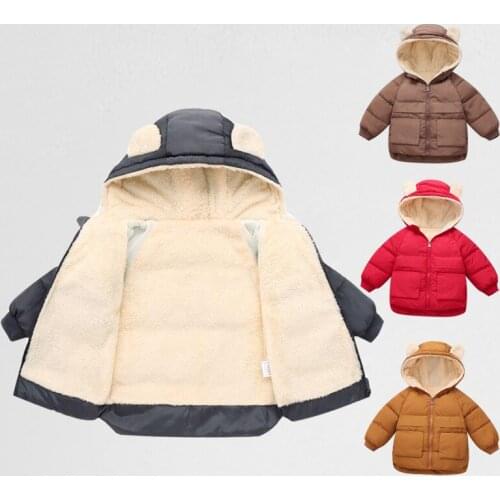 Girls Down Parkas Winter Girl Warm Jackets Kid Fashion Thick Velvet Outerwear for Baby Boys Children Coat Clothes Kids Clothes
