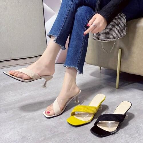Open-toed sandals female fairy style summer 2021 new elastic Roman sandals with high heels female stiletto