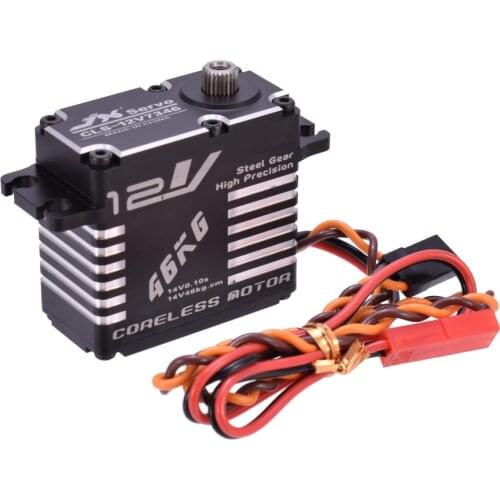 JX CLS-12V7346 46KG 12V 180 Degrees HV High Precision Steel Gear Digital Coreless Servo CNC Aluminium Shell For RC Robot Car