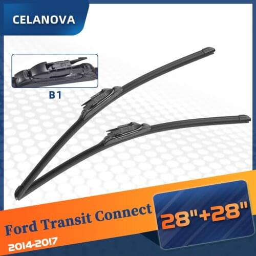 Windshield Wiper Blade For Ford Transit Connect 2014-2017 Frameless Windscreen Rubber Wipers 28"+ 28"