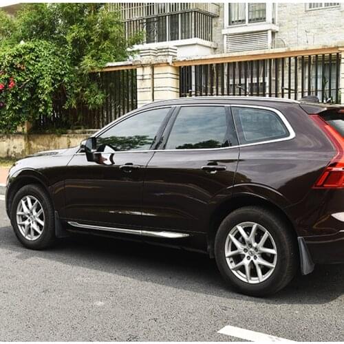 Car Styling ABS Chrome Accessories 4pcs Side Door Body Molding Trim Protector Body Trim For Volvo XC60 XC 60 2018 2019