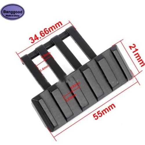 Tactical 5 Slots 45 Degree Angle Laser Side Scope Mount Offset 20mm Weaver Rail Low Profile Adapter Fishbone Expansion Bracket