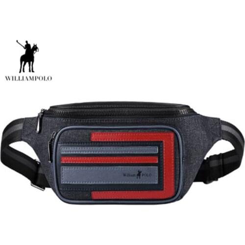 Williampolo Man Waist Bag Waterproof Fashion Chest Pack Outdoor Sports Crossbody Bag Casual Travel Male Bum Belt Bag fanny pack